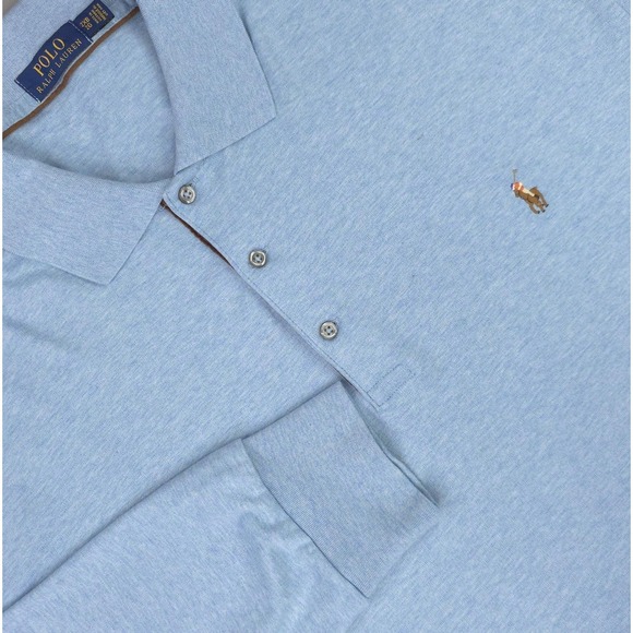 Polo Ralph Lauren Other - Polo Ralph Lauren Polo Shirt Mens Big 2X Blue Long Sleeve Cotton Jersey